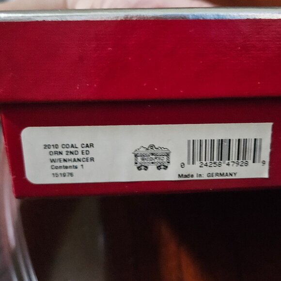 2010 NIB CLASSIC WATERFORD LEAD CRYSTAL COAL CAR TRAIN CHRISTMAS ORNAMENT 2ne - Picture 16 of 16